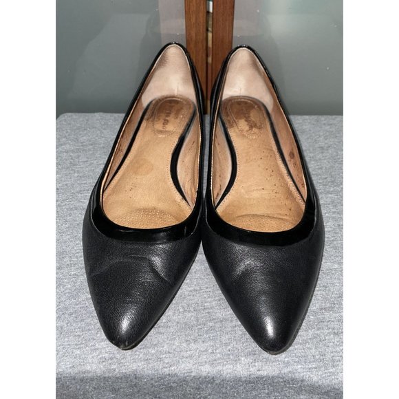 Corso Como Julia Womens Black Leather Slip On Pointed Ballet Shoe Flats Size 8M - Picture 3 of 8